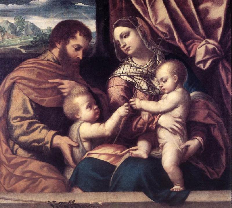 MORETTO da Brescia Holy Family su Norge oil painting art